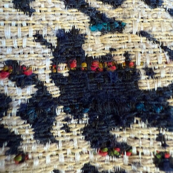 The Fold London Peplum Ivory and Navy Peplum jacket, size 4 - Picture 3 of 8